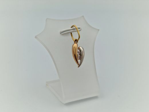 Zelta kulons ar cirkoniju, 0.86 g