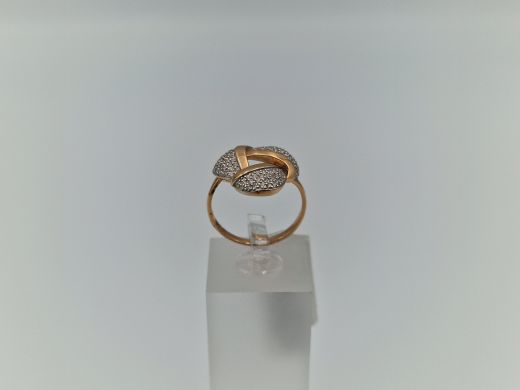 Zelta gredzens ar cirkoniju, 2.72 g, izm. 17