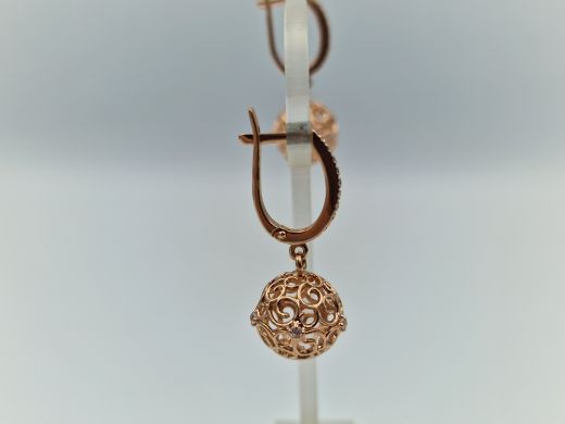 Zelta auskari ar cirkoniju, 4.31 g