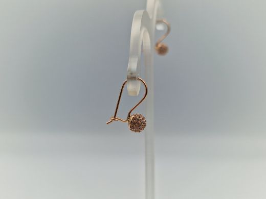 Zelta auskari ar cirkoniju, 1.66 g