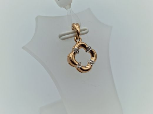 Zelta kulons ar cirkoniju, 1.05 g