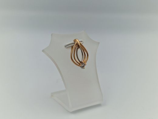 Золотой кулон с цирконом, 1.2 г