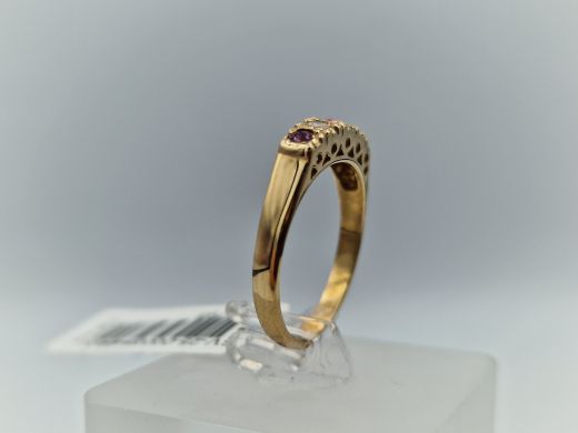 Zelta gredzens ar cirkoniju, 1.86 g, izm. 17.2