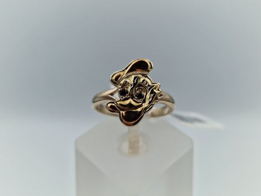 Zelta gredzens ar briljantu, 4.44 g, izm. 17.5