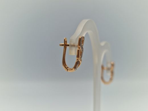 Zelta auskari ar cirkoniju, 2.08 g