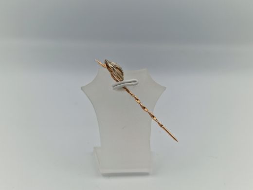 Zelta broša ar cirkoniju, 1.28 g