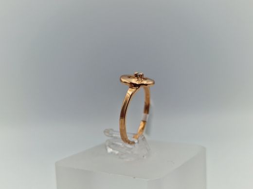 Zelta gredzens ar briljantu, 1.52 g, izm. 16