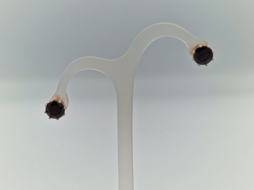 Zelta auskari ar granātu, 1.43 g