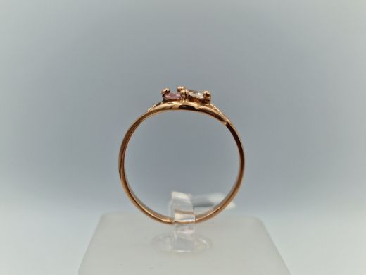 Zelta gredzens ar cirkoniju, 1.6 g, izm. 18