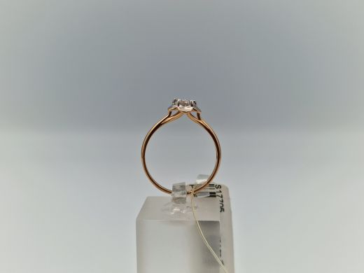 Zelta gredzens ar cirkoniju, 1.8 g, izm. 17.5