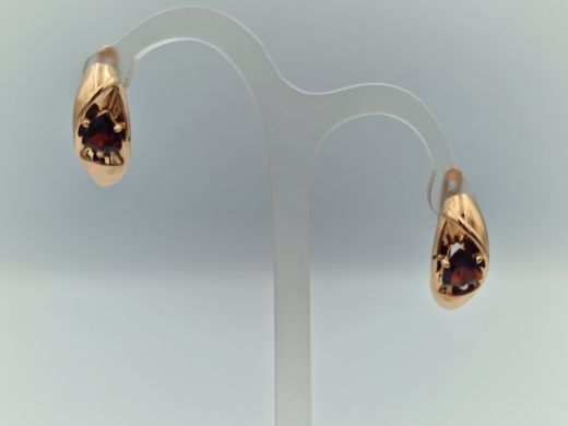 Zelta auskari ar granātu, 3.31 g