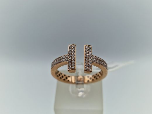 Zelta gredzens ar cirkoniju, 2.48 g, izm. 17.5