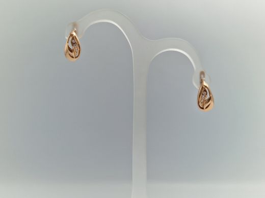 Zelta auskari ar cirkoniju, 3.84 g