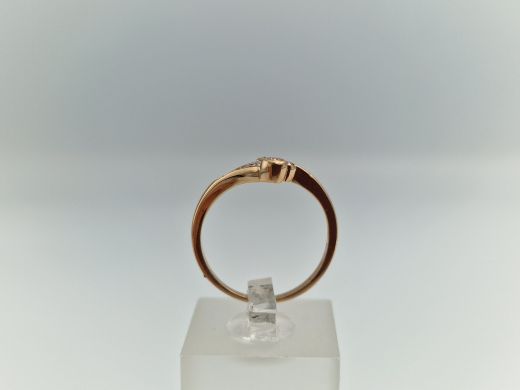 Zelta gredzens ar cirkoniju, 1.85 g, izm. 16.5