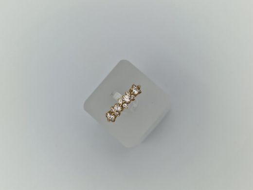 Zelta gredzens ar cirkoniju, 2.16 g, izm. 18.5