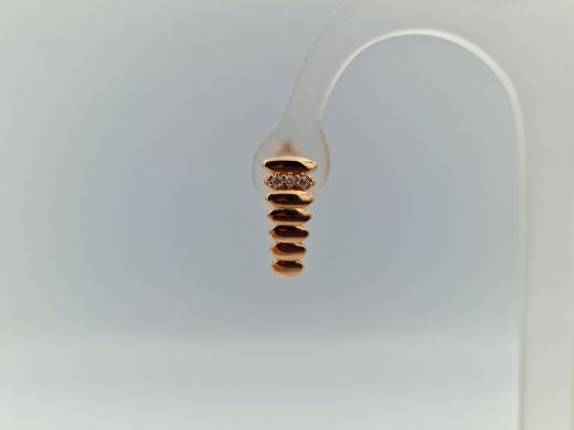 Zelta auskari ar cirkoniju, 1.8 g