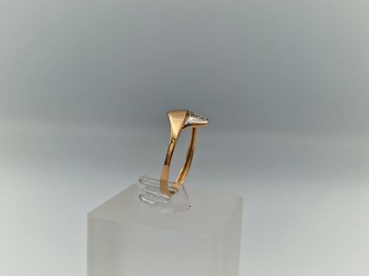 Zelta gredzens ar cirkoniju, 1.68 g, izm. 18