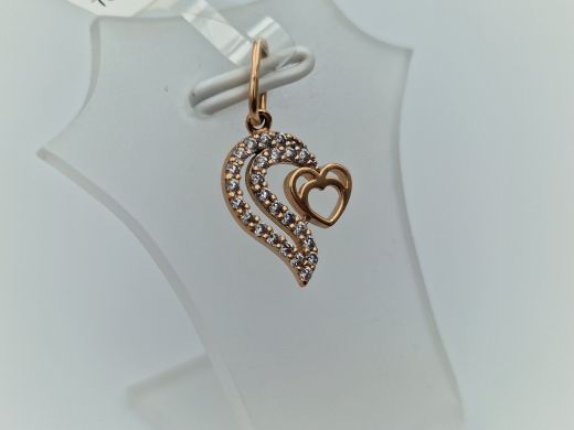 Золотой кулон с цирконом, 0.97 г