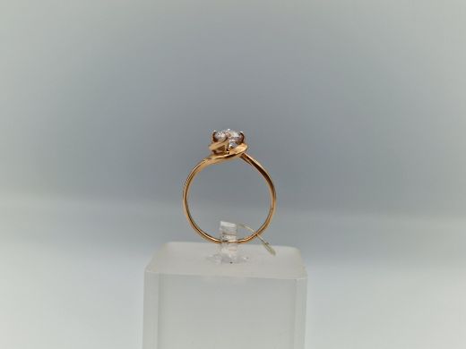 Zelta gredzens ar cirkoniju, 1.79 g, izm. 17.5