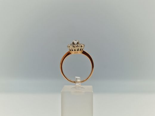 Zelta gredzens ar cirkoniju, 4.21 g, izm. 19