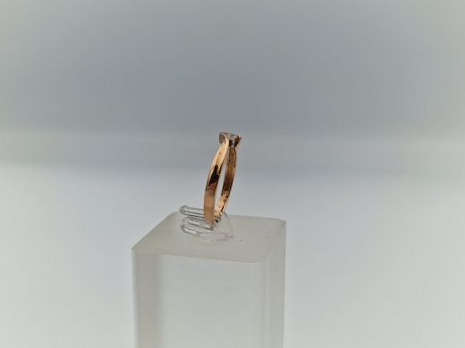 Zelta gredzens ar cirkoniju, 2.04 g, izm. 17