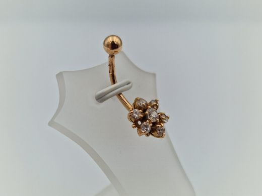 Золотой кулон с цирконом, 2.15 г