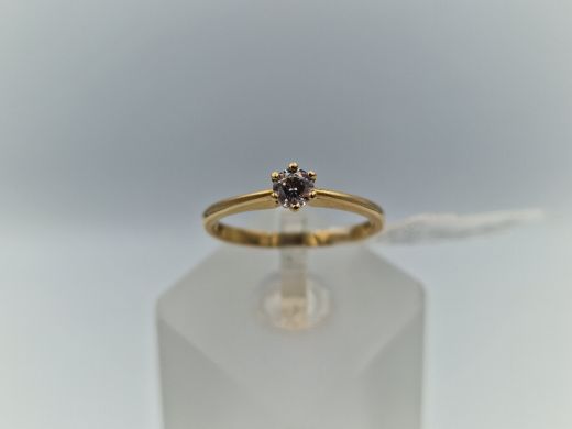 Zelta gredzens ar cirkoniju, 1.81 g, izm. 17.5