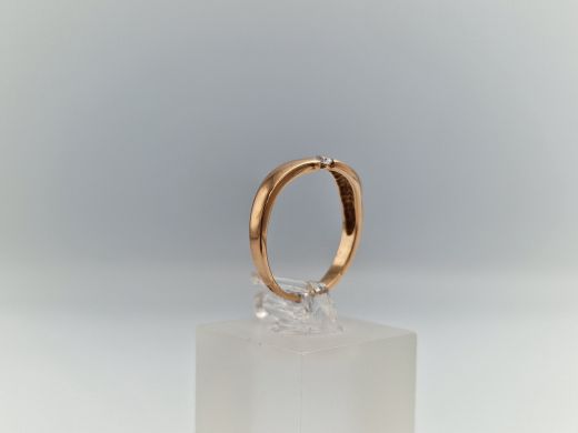 Zelta gredzens ar cirkoniju, 1.61 g, izm. 16