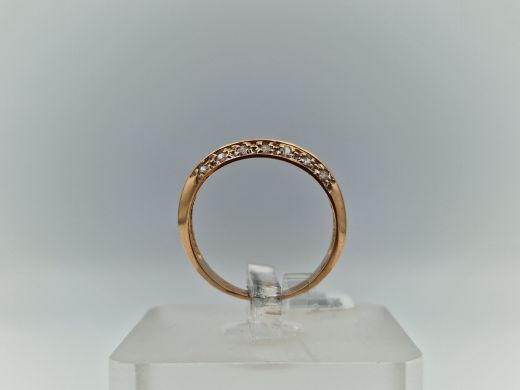 Zelta gredzens ar cirkoniju, 2.03 g, izm. 16