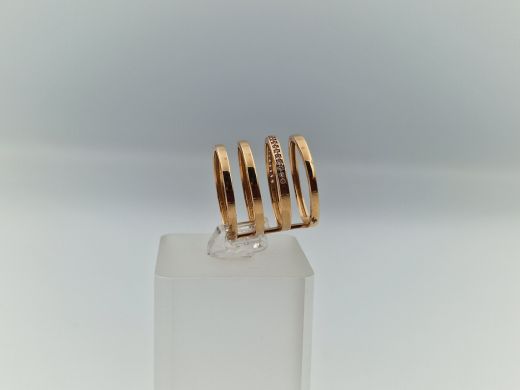 Zelta gredzens ar cirkoniju, 4.42 g, izm. 17