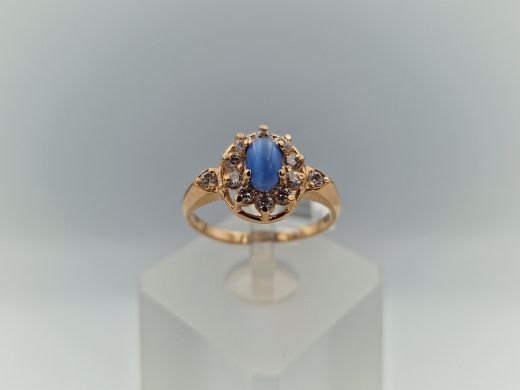 Zelta gredzens ar cirkoniju, 2.31 g, izm. 16.5