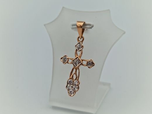 Золотой кулон с цирконом, 1.43 г