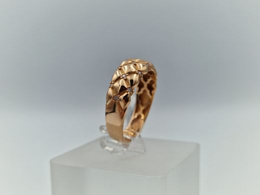 Zelta gredzens ar cirkoniju, 2.44 g, izm. 18.5