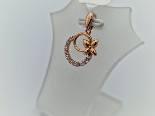 Zelta kulons ar cirkoniju, 0.94 g