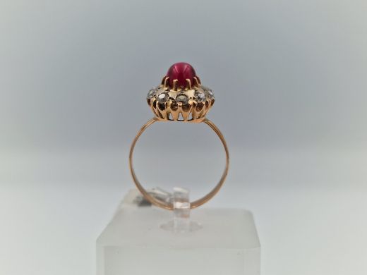 Zelta gredzens ar cirkoniju, 4.39 g, izm. 19.5