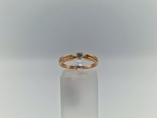 Zelta gredzens ar cirkoniju, 2.29 g