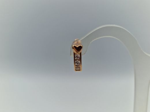 Zelta auskari ar cirkoniju, 1.2 g