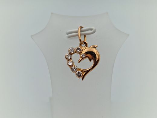 Zelta kulons ar cirkoniju, 1.11 g