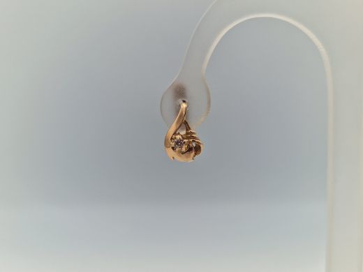 Zelta auskari ar cirkoniju, 1.78 g