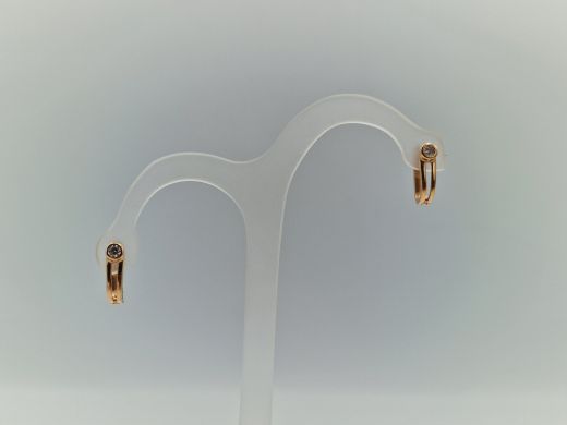 Zelta auskari ar cirkoniju, 2.19 g