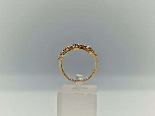 Zelta gredzens ar cirkoniju, 1.73 g, izm. 18