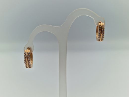 Zelta auskari ar cirkoniju, 2.91 g