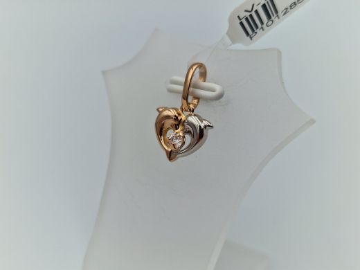 Золотой кулон с цирконом, 0.51 г