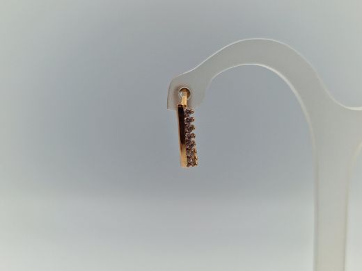 Золотые серьги с цирконом, 1.92 г