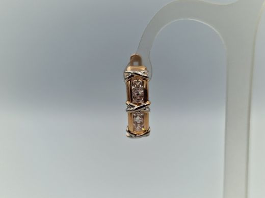 Zelta auskari ar cirkoniju, 3.25 g