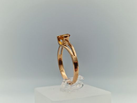 Zelta gredzens ar cirkoniju, 2.48 g, izm. 18