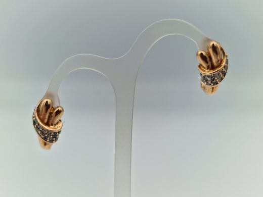 Zelta auskari ar cirkoniju, 4.49 g