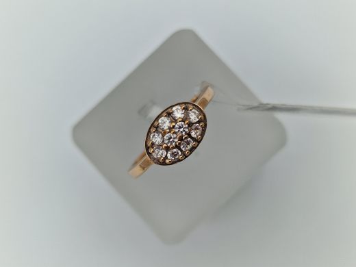 Zelta gredzens ar cirkoniju, 2.31 g, izm. 16.5