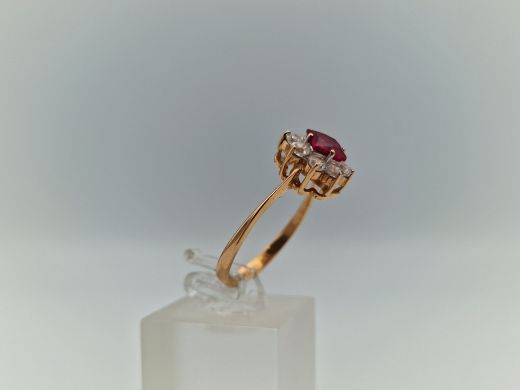 Zelta gredzens ar cirkoniju, 2.74 g, izm. 18.5