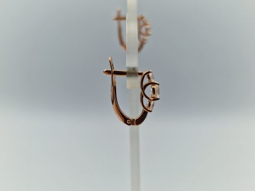 Zelta auskari ar cirkoniju, 2.18 g